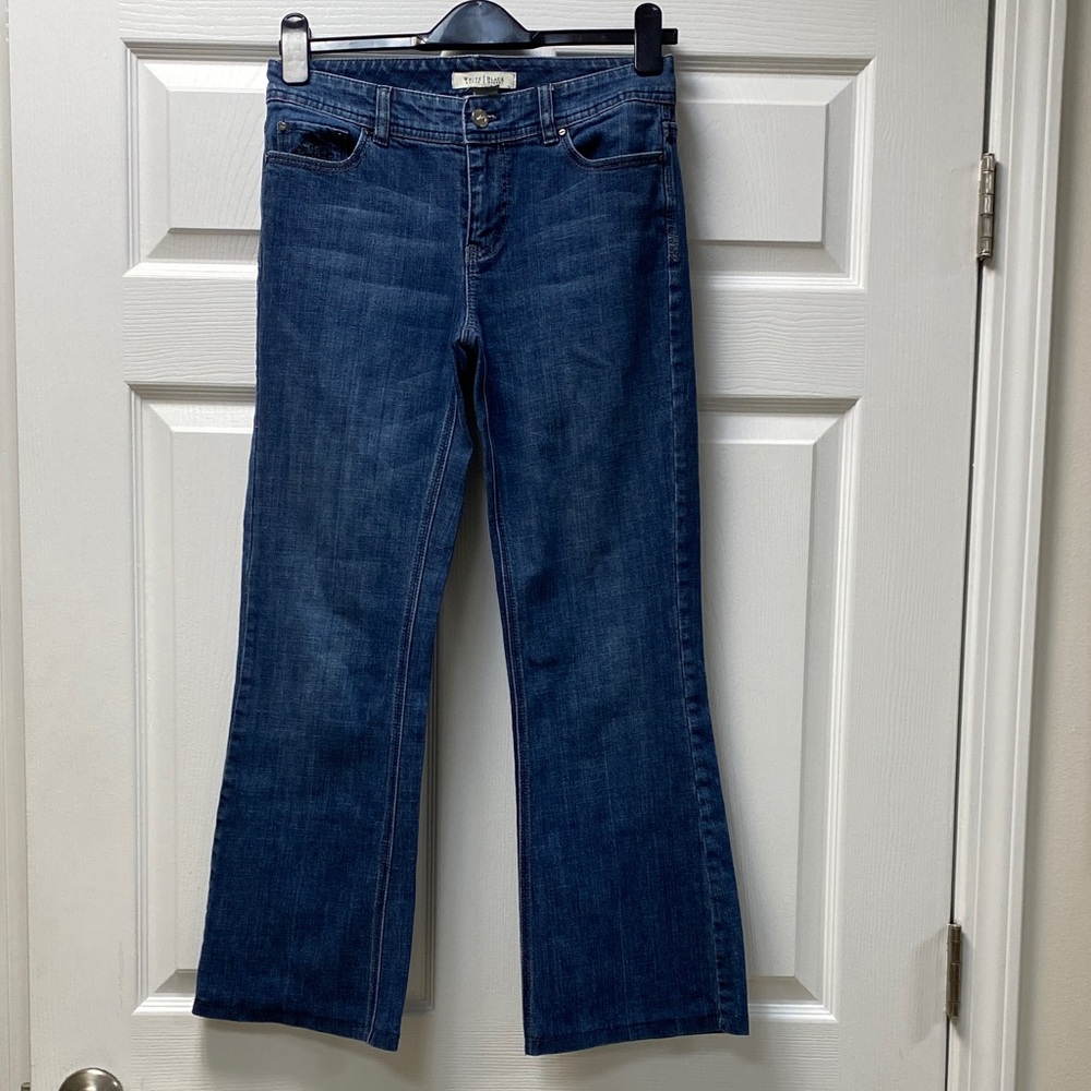 Stylish Dark Blue Flare Jeans